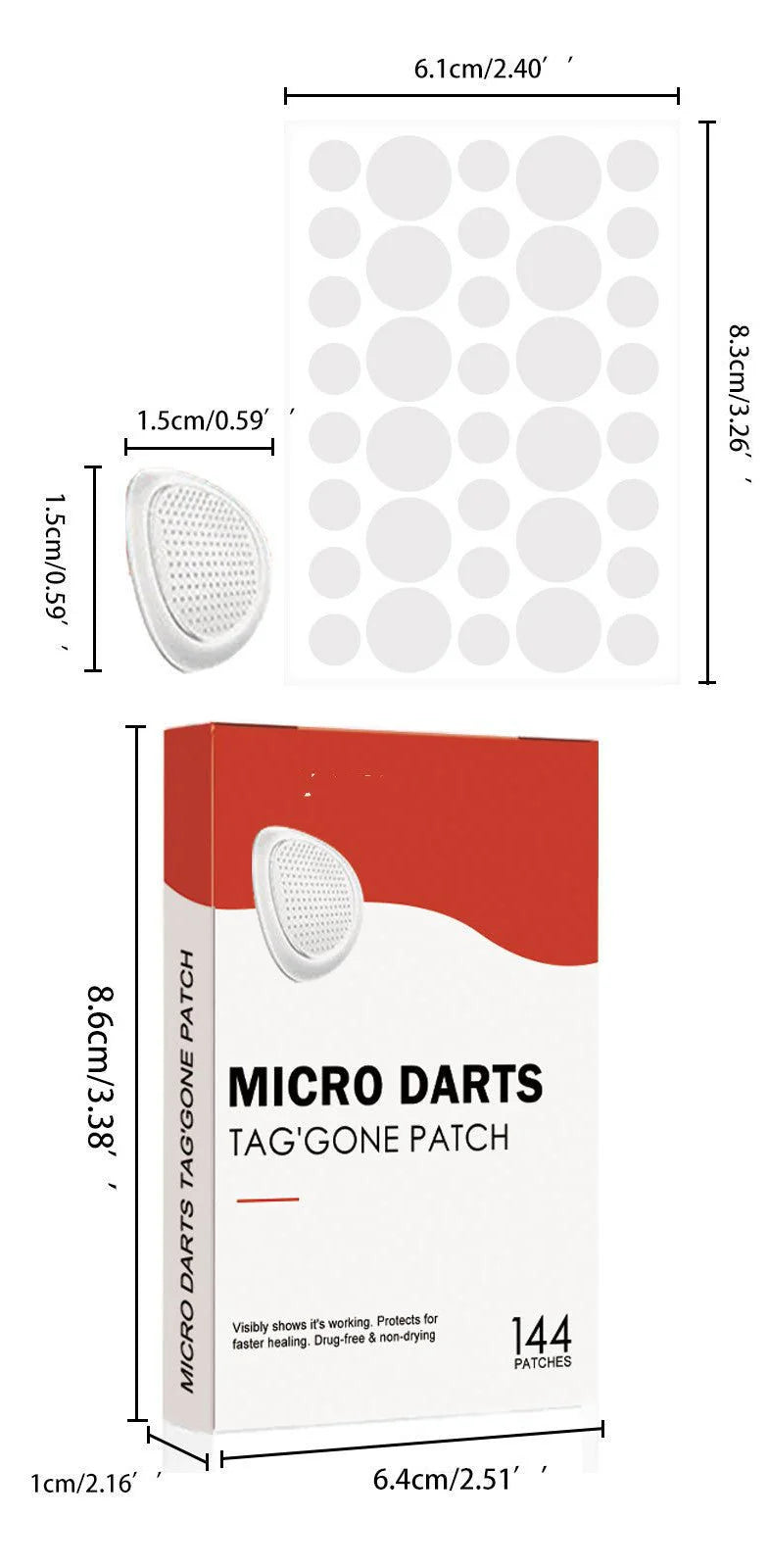 Clear Skin Acne, Skin Tag & Wart Patches